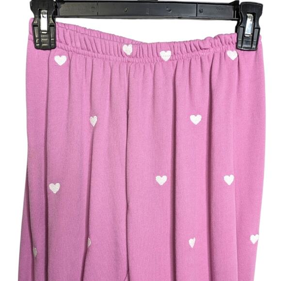 Spiritual Gangster Sweatshirt Set XS Hearts Vintage Terry Pink Pants Sweater - Picture 9 of 14